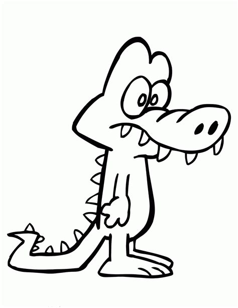 Funny Crocodile Animals Coloring Pages