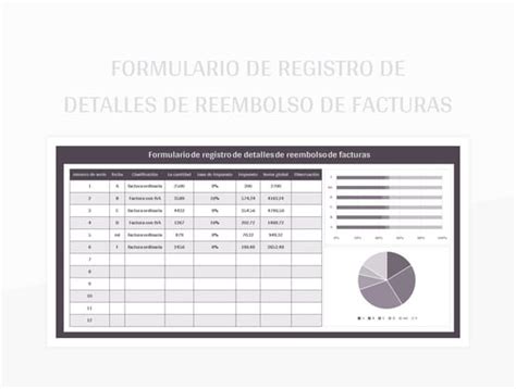 Plantilla De Excel Formulario De Registro De Detalles De Reembolso De