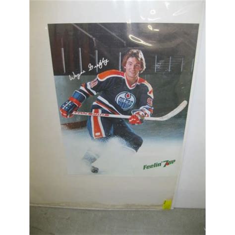 Wayne Gretzky Signed Edmonton Oilers Poster Feelin 7up