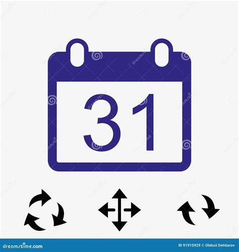 Calendar Icon Stock Vector Illustration Flat Design Stock Vector
