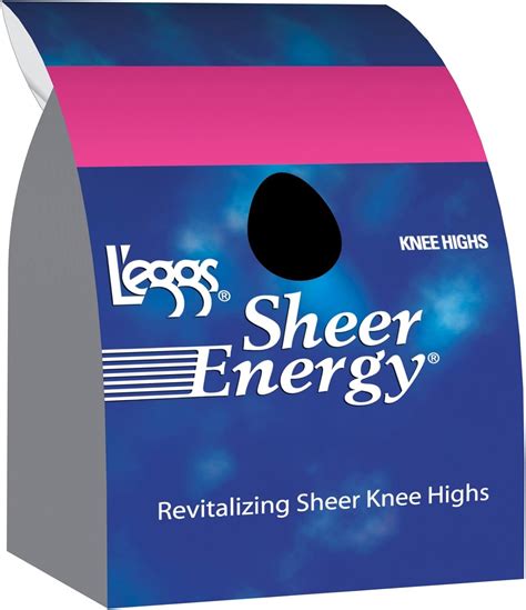 Leggs Womens Sheer Energy 5 Pack Knee Highs Sheer Toe One Size
