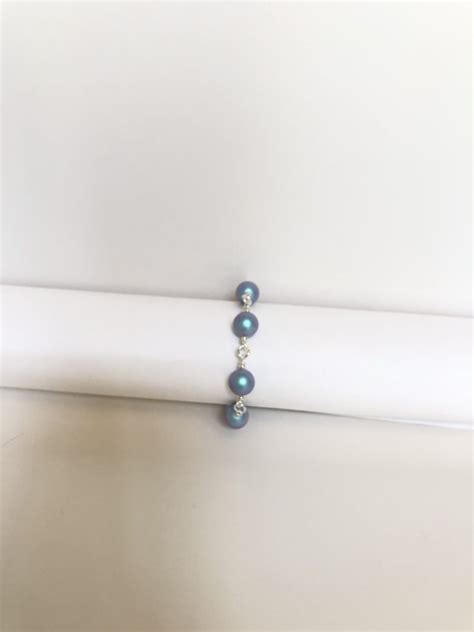 Light Blue Swarovski Crystal Pearl Bracelet