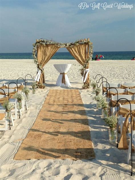 Beach Wedding By Ido Gulf Coast Weddings Burlap Archway Shepherd