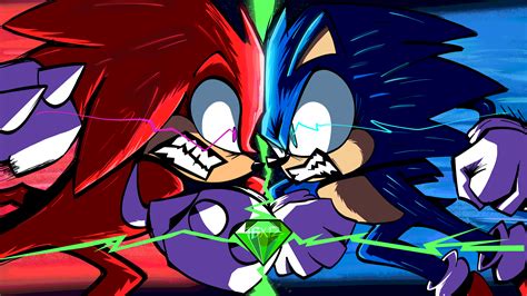 Sonic Vs Knuckles By Tbx12frnku On Newgrounds