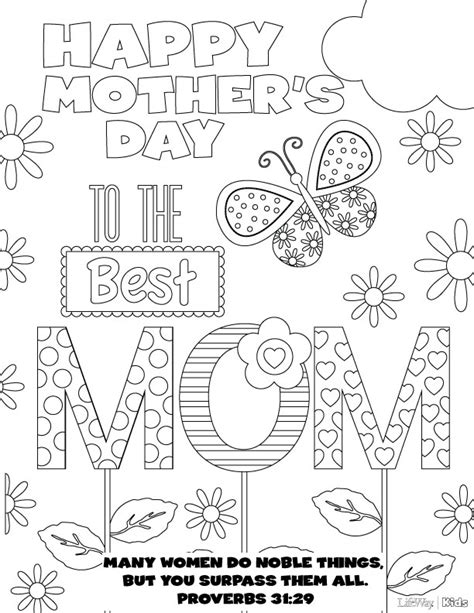 Mothers day coloring pages 101. Mother's Day Coloring Pages