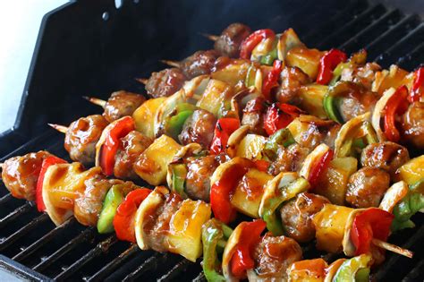 When turning the kabobs, baste with a small amount of the. Grilled Sweet & Sour Veal Meatball Kabobs - The Daring Gourmet