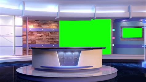 News Studio 2018 4k Greenscreen Set 006 Visual Effects Channel