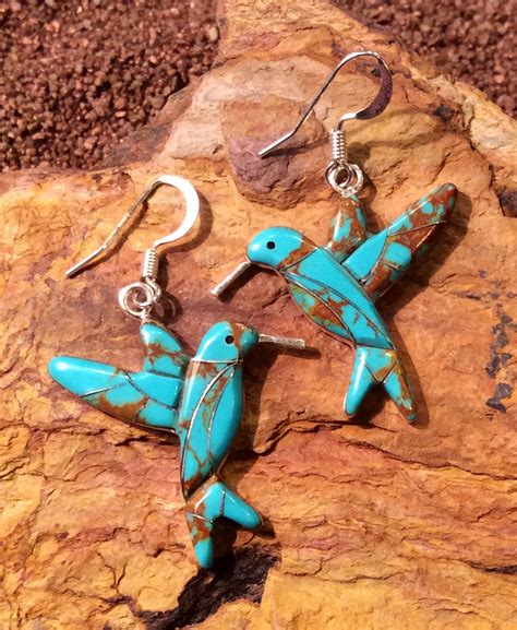Native American Jewelry Sterling Silver Hummingbird Earrings Etsy