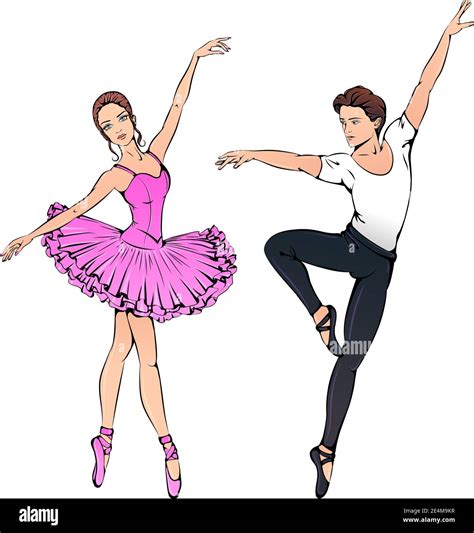 Ilustración Vectorial De Jóvenes Parejas Bailarinas Aisladas Sobre