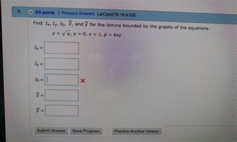 solved find i x l y l 0 x and y for the lamina bounded