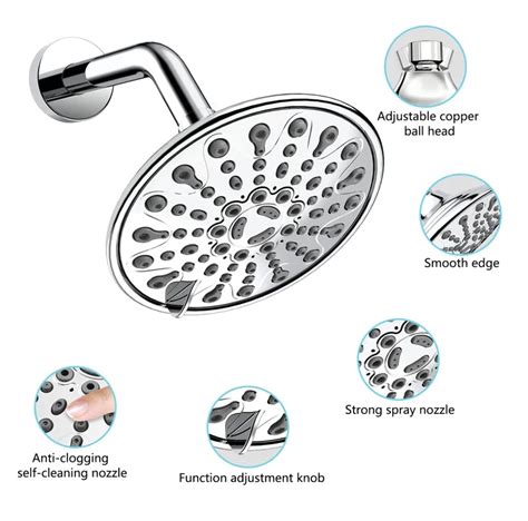 Features Of The Water Pressure Mist Chrome Shower Heads