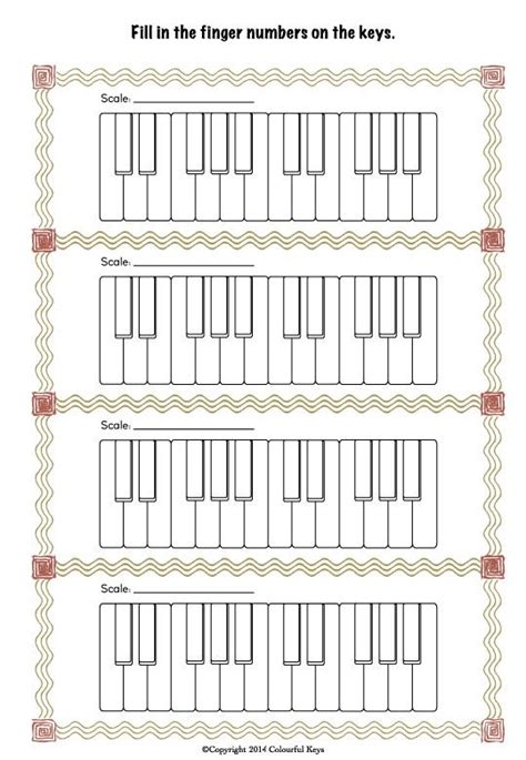 Blank Scale Keyboards Worksheet Piano Teaching Resources Piano