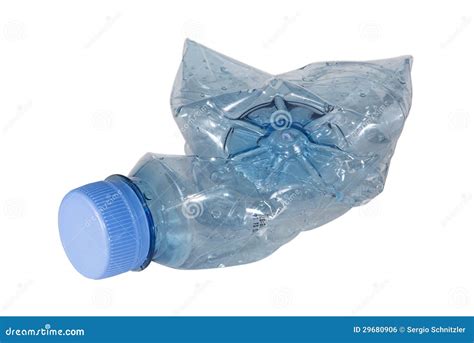Smashed Plastic Bottle Stock Photo Image Of Ecological