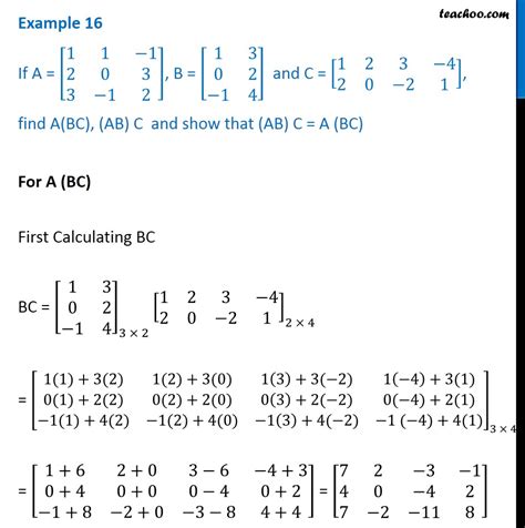 Example 16 Find Abc Ab C Show That Ab C A Bc