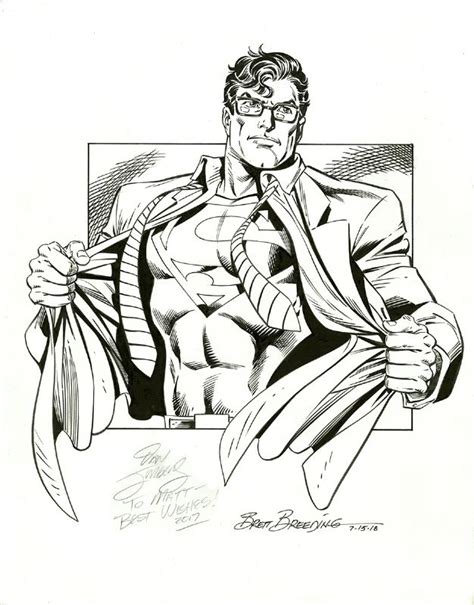 Superman Clark Kent Transformation Pencils By Dan Jurgens Inked By