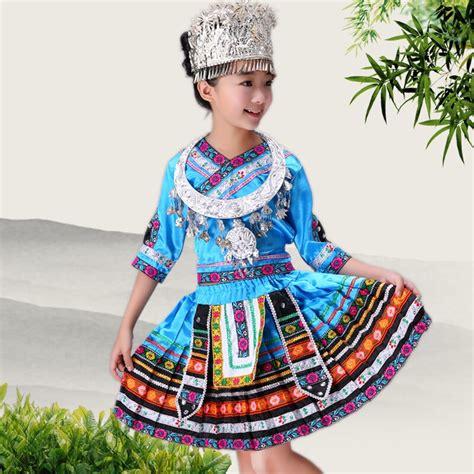 Chinese Traditional Hmong Costume Peacock Embroidered Ruffle Skirts