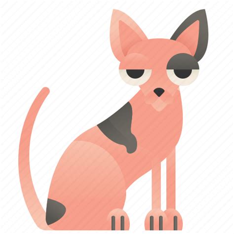 Cat Hairless Pink Skin Sphynx Icon