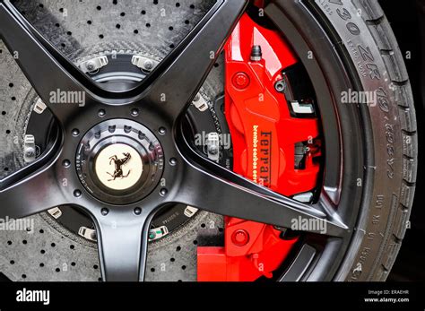 Brembo Ceramic Brakes On A Ferrari Laferrari F150 Hybrid Supercar