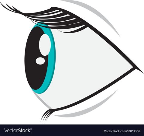 Cartoon Eye Profile Icon Royalty Free Vector Image