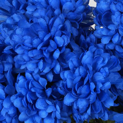 Wedding & party toys & entertainment. 4 Royal Blue LARGE Silk Chrysanthemums Mums Bushes WEDDING ...