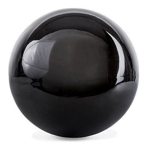 Polished Black Stainless Steel 25cm Garden Sphere Gazing Ball Ornament