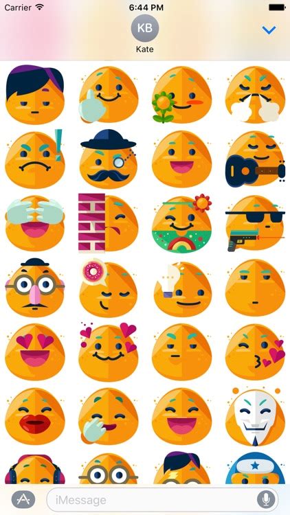 Funny Emoticons Stickers Imessage New Emoji By Nita Marian