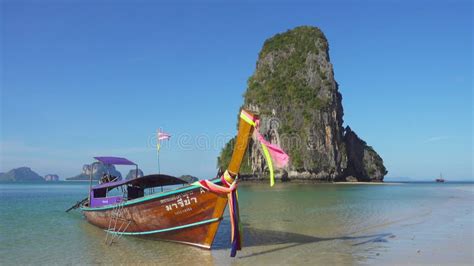 Long Tail Boat On Tropical Beach Thailand 4k Stock Footage Video Of