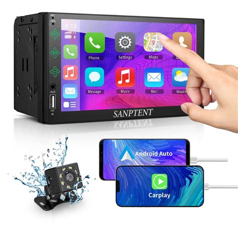 Buy Sanptent Double Din Car Stereo Inch Touch Screen Compatible With Apple Carplay Android