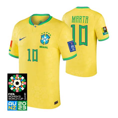 Marta Brazil Soccer 2023 Fifa Womens World Cup Home Stadium Jersey