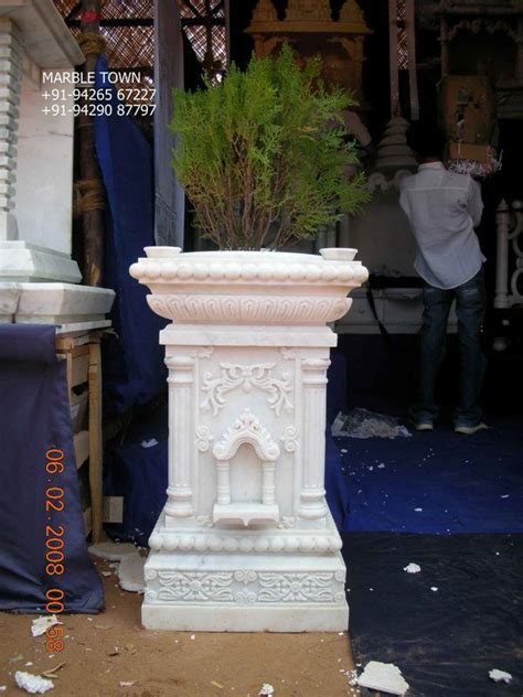 We Are Offering White Marble Tulsi Pot 18 X 18 X 27 It