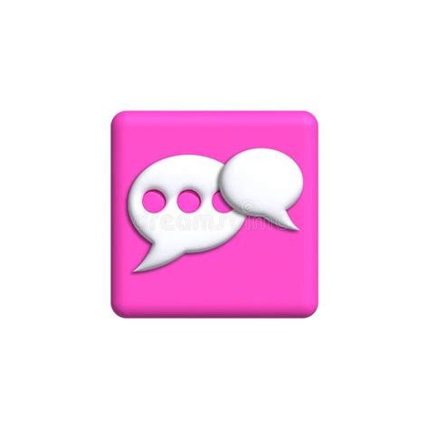 Illustration Of The Dialog Icon In The Chat 3d Render Stock