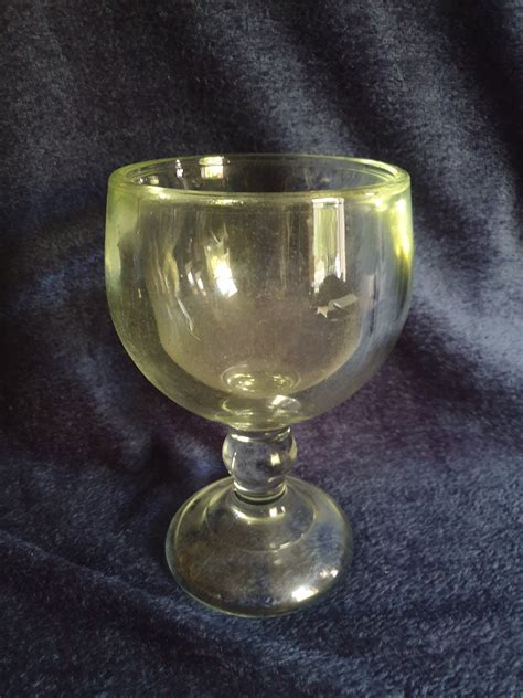 Large Clear Glass Goblet Heavy Clear Glass Goblet Individual Etsy Uk