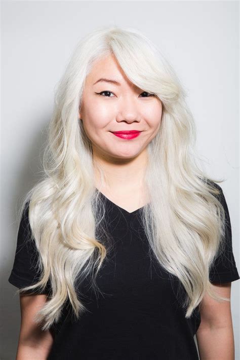 The Ultimate Guide To Going Platinum Blond From Virgin Black Asian Hair Blonde Hair Dark Eyes