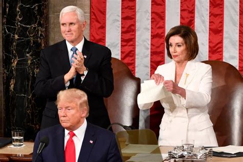 Nancy Pelosi Ripping Trump Sotu Speech Draws Republican Outrage