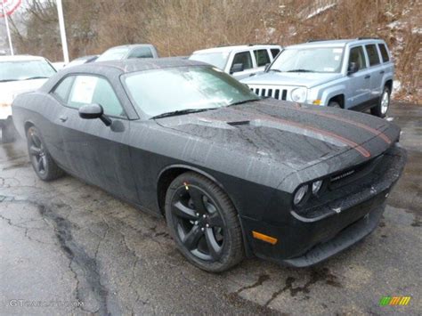 Pitch Black 2013 Dodge Challenger Rt Plus Blacktop Exterior Photo