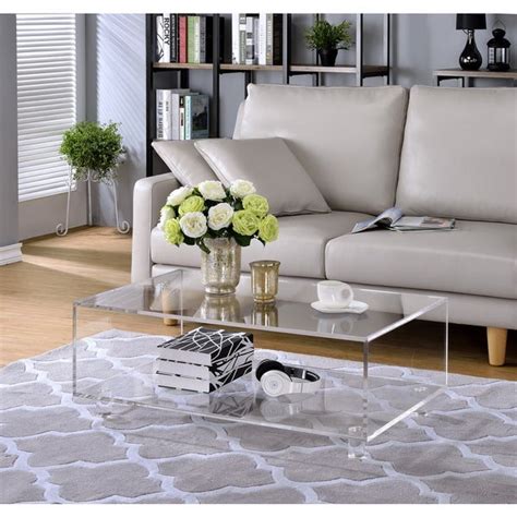 Fox hill trading acrylic tall coffee table. Shop Acrylic 2 Tier Coffee Table - Overstock - 12884063