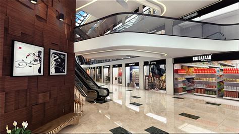 3d Commercial Shopping Mall Interior Design Milind Patil