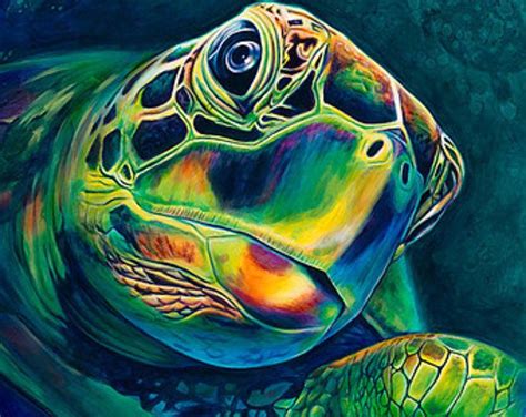 Turtle Art Prints Hawaiian Art Kauai Art Prints Hawaii Etsy Turtle