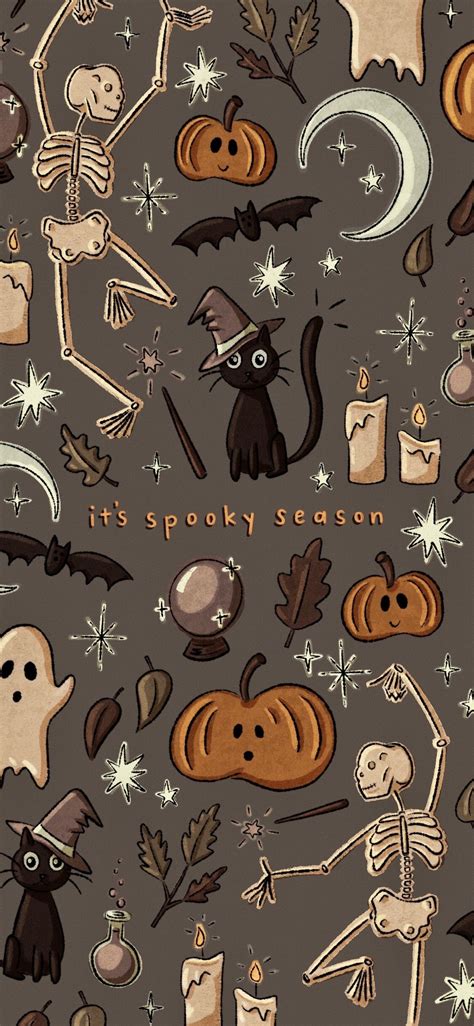 Spooky Season Wallpaper In Purple Drawnbyblair Anime Wallpaper