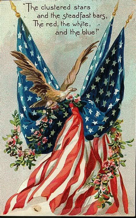 Vintage Pretties 4th Of July American Flag Eagle Fourth Of July