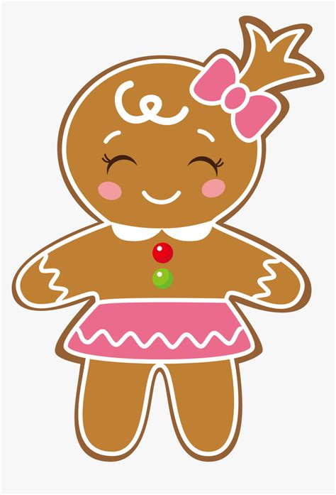 Gingerbread Face Png Png Download Cute Gingerbread Man Clip Art Transparent Png Kindpng