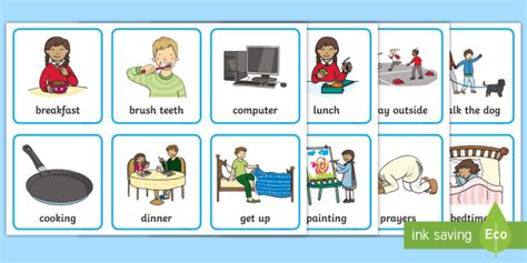 Daily Routine Cards For Home Teacher Made