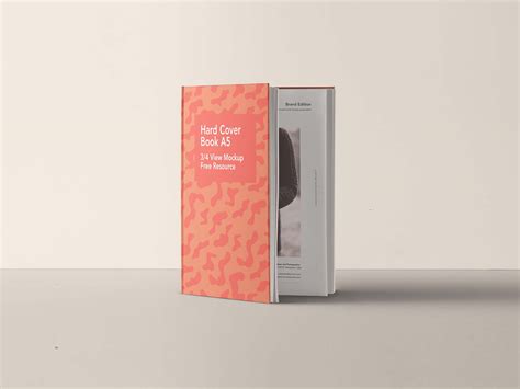 Free A5 Hardcover Book Mockup Psd