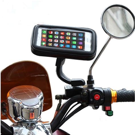 Buy the best and latest motorcycle phone holder waterproof on banggood.com offer 1 664 руб. Motorcycle Phone Holder Rearview Mirror Mount Mobile Phone ...
