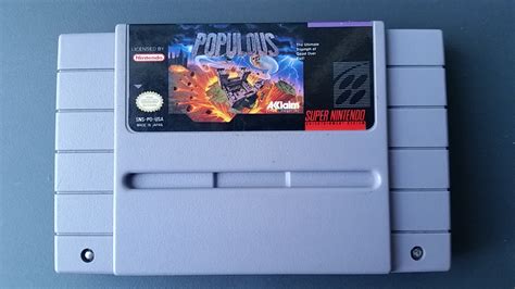 Populous Game Cartridge Only Super Nintendo Snes