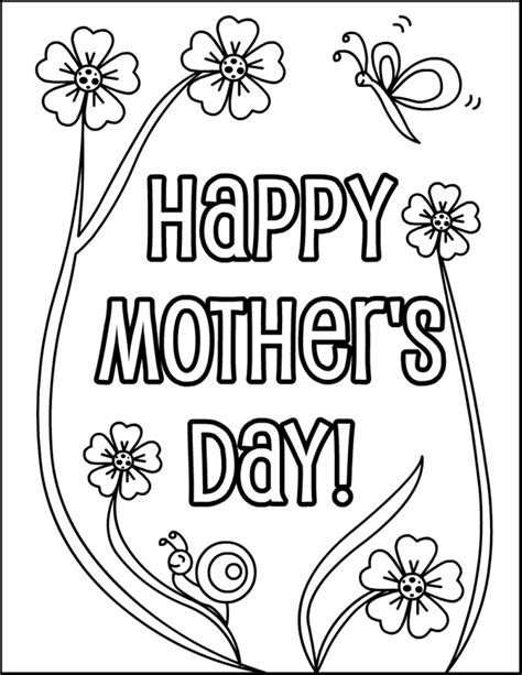 Mother Day Coloring Pages To Download And Print For Free
