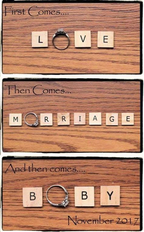 First comes love then comes morriage and then comes boby 