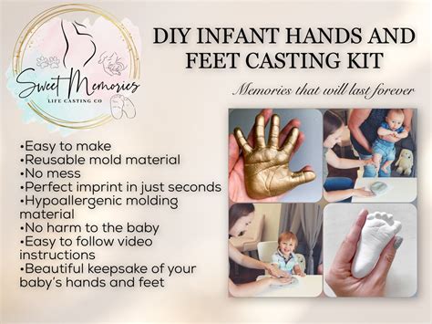 Baby Hand And Feet Casting Kit Diy Hand And Foot Print Etsy