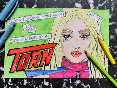 Comic Painting Of Ava Max Torn Etsy Sale Artwork Painting Ava