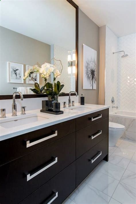 Designer bathroom with shower tiling. Atmosphere Interior Design - bathrooms - gray walls, gray ...